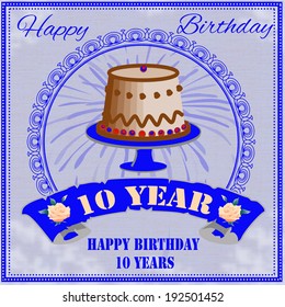 happy birthday background with on vector illustration