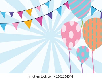 Happy birthday background template Design Vector