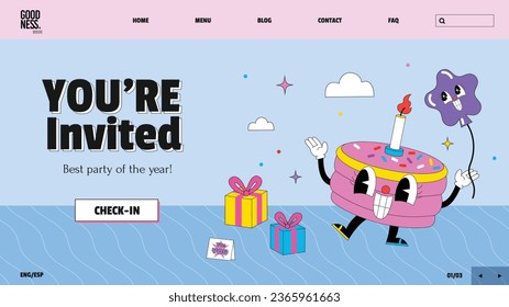 Happy birthday background. Happy birthday text. kids birthday party. Vector Illustration design. cake, balloons, party decoration elements. confetti and gift box. birthday celebration. greeting card.