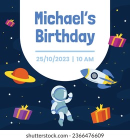 Happy birthday background. Happy birthday text. kids birthday party. Vector Illustration design. cake, balloons, party decoration elements. confetti and gift box. birthday celebration. greeting card.