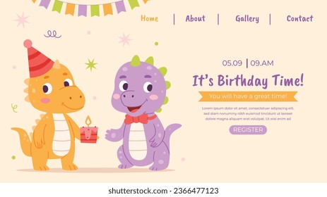 Happy birthday background. Happy birthday text. kids birthday party. Vector Illustration design. cake, balloons, party decoration elements. confetti and gift box. birthday celebration. greeting card.