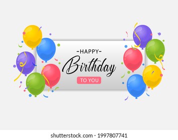Happy birthday background vector, vector eps. 10