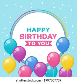 Happy birthday background vector, vector eps. 10