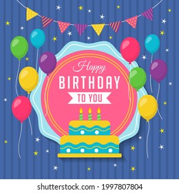 Vector de fondo de cumpleaños feliz, vectores. 10