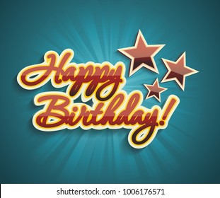  Happy Birthday Background, vector illustration.