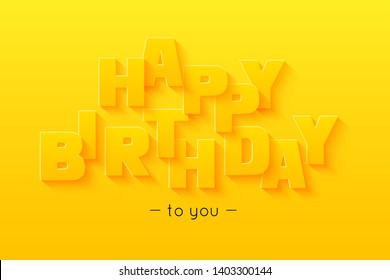 Happy birthday background. Vector illustration for greeting card, poster, invitation
