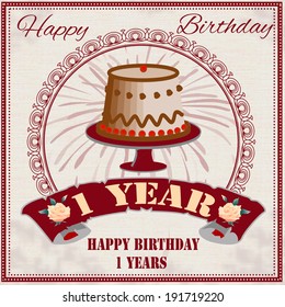 happy birthday background with vector illustration