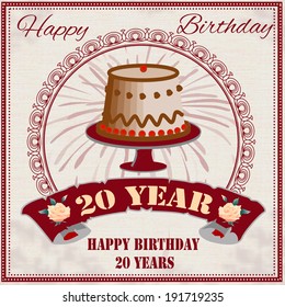 happy birthday background with vector illustration