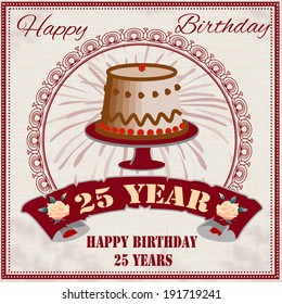 happy birthday background with vector illustration