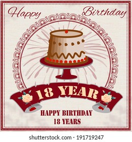 happy birthday background with vector illustration