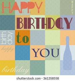 Happy Birthday background, vector illustration