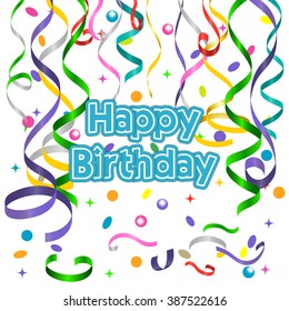 Happy Birthday background, vector illustration