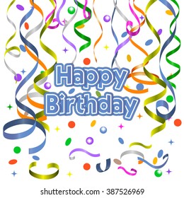 Happy Birthday background, vector illustration