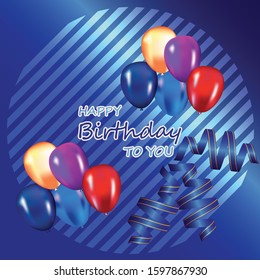 happy birthday background vector image