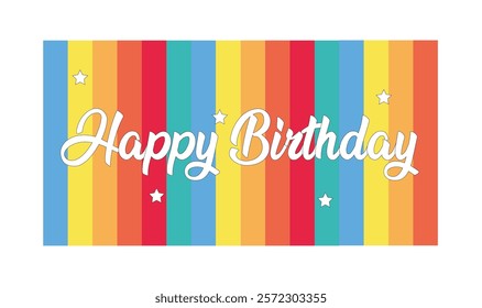 
Happy birthday background vector image for use.