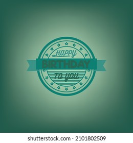 vector de insignia de cumpleaños feliz. adecuado para tarjeta de saludo