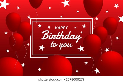 Happy birthday balloon vector background design.  Design templates for birthdays