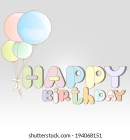 Happy Birthday with balloons