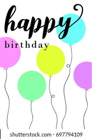 Happy Birthday Balloons Background