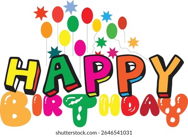 happy birthday balloons celebration party fun colorful vibrant greeting festive event