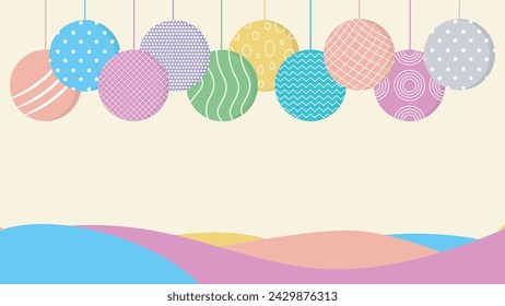 Happy Birthday Balloons part children background colorful balls multicolor sphere illustration flyer