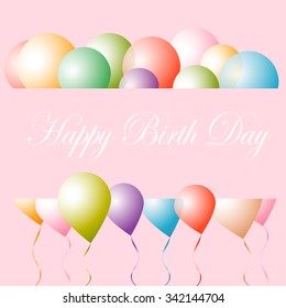 happy birthday balloons vector