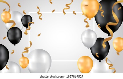 Happy Birthday balloons White celebration transparent background
