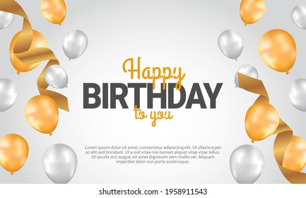 Happy Birthday balloons White celebration transparent background