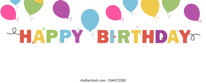 Happy Birthday Banner Background Stock Vector (Royalty Free) 1344172283 ...