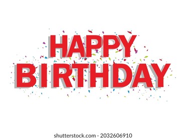 Happy Birthday Banner, Background. Editable Vector Illustration