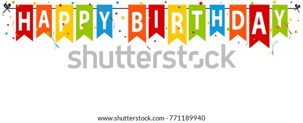Happy Birthday Banner, Background - Editable\
Vector Illustration