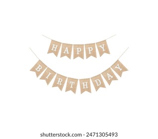 happy birthday banner and background is green and golden with brown background 