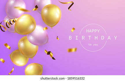 Happy Birthday banner Colorful celebration background