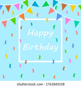 Happy Birthday Banner. Design greetings birthday card and poster. Vector illustration.
