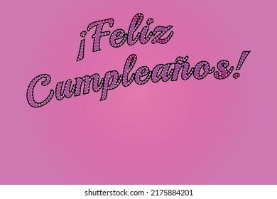 Happy birthday banner, flayer and sign on pink background