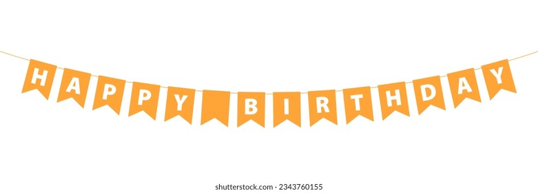 Happy birthday banner. Birthday greeting design. Vector illustration