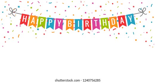 Happy Birthday Banner Royalty Free Stock SVG Vector and Clip Art