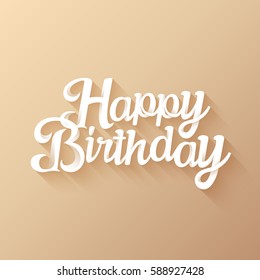 Happy Birthday beautiful 3d lettering design