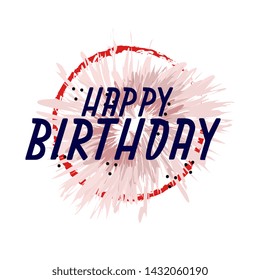 happy birthday, beautiful greeting card background or banner with flower theme. design illustration