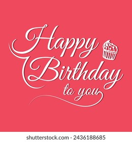 Happy Birthday. Beautiful greeting card poster with calligraphy black text Word star fireworks. Hand drawn, design elements. Handwritten modern brush lettering isolated vector