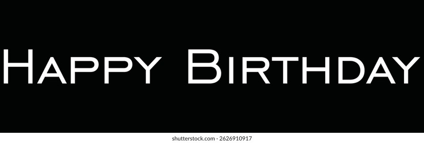 Happy Birthday. Beautiful greeting card poster with calligraphy black text Word star fireworks. Hand drawn, design elements. Handwritten modern brush lettering on a white background isolated vector.