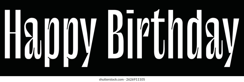 Happy Birthday. Beautiful greeting card poster with calligraphy black text Word star fireworks. Hand drawn, design elements. Handwritten modern brush lettering on a white background isolated vector.