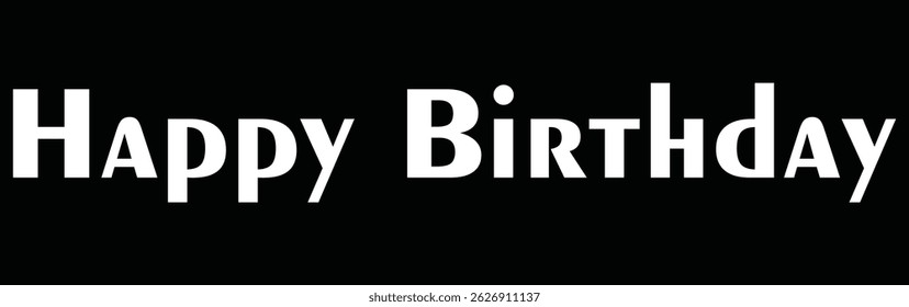 Happy Birthday. Beautiful greeting card poster with calligraphy black text Word star fireworks. Hand drawn, design elements. Handwritten modern brush lettering on a white background isolated vector.
