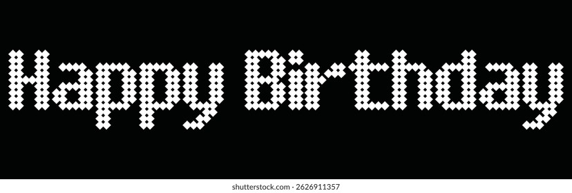 Happy Birthday. Beautiful greeting card poster with calligraphy black text Word star fireworks. Hand drawn, design elements. Handwritten modern brush lettering on a white background isolated vector.