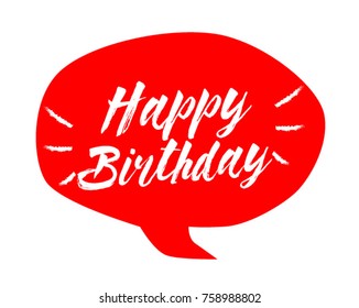 Happy Birthday, Beautiful greeting card poster with comic style text