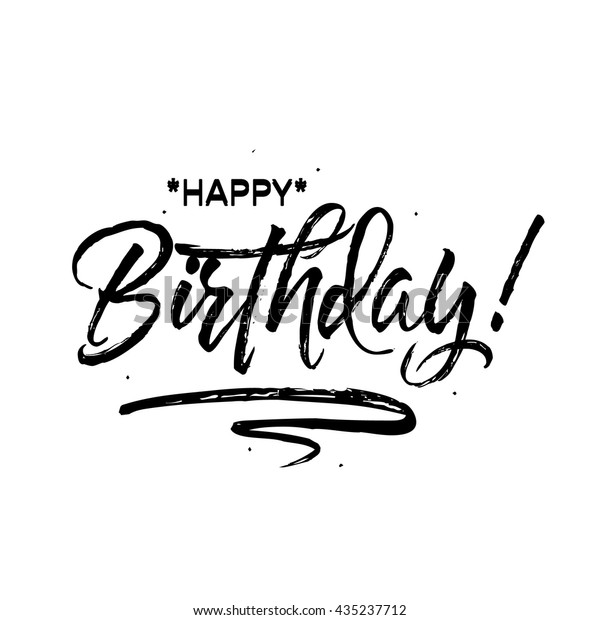 Happy Birthday Beautiful Greeting Card Poster Stock Vector (Royalty ...