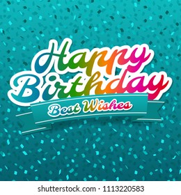 Happy Birthday and best wishes greeting Card.