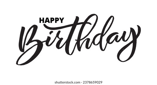 Happy birthday - Best wishes - hand drawn doodle lettering postcard, invitation on patry, t-shirt design, mug print, tee design.