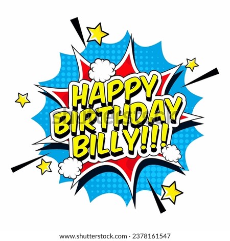happy birthday billy vector illustration