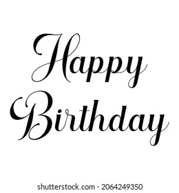 Happy Birthday black Vector style